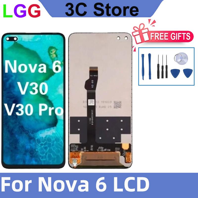Original LCD Display for Huawei Nova 6 V30 Pro Touch Screen Digitizer Assembly Replacement Parts Original