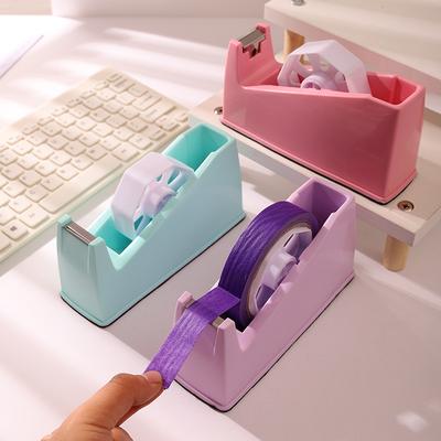 Macaron Color Tape Base Scotch Tape Cutter Desktop Base Labor-saving Tape Machine