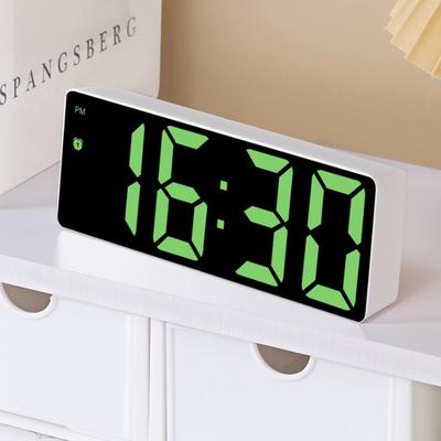 Relógio Digital Estilo Simples Relógio Despertador LED Quarto Relógio Eletrônico de Mesa Com Display de Temperatura Brilho Ajustável 12/24