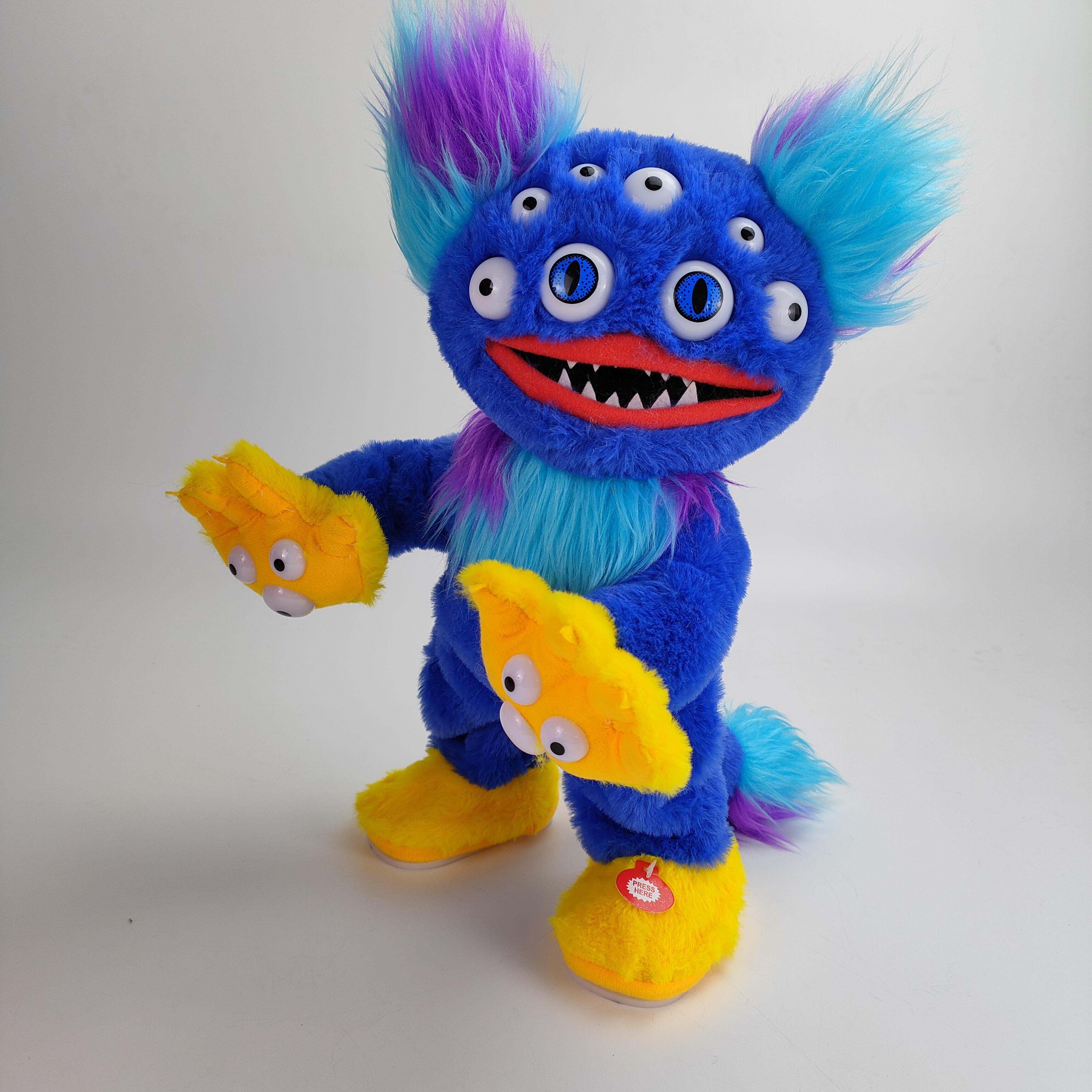 

Танцующая игрушка Poppy Playtime, поющая электрическая плюшевая игрушка Хагги Вагги Кактус для подарков детям синий