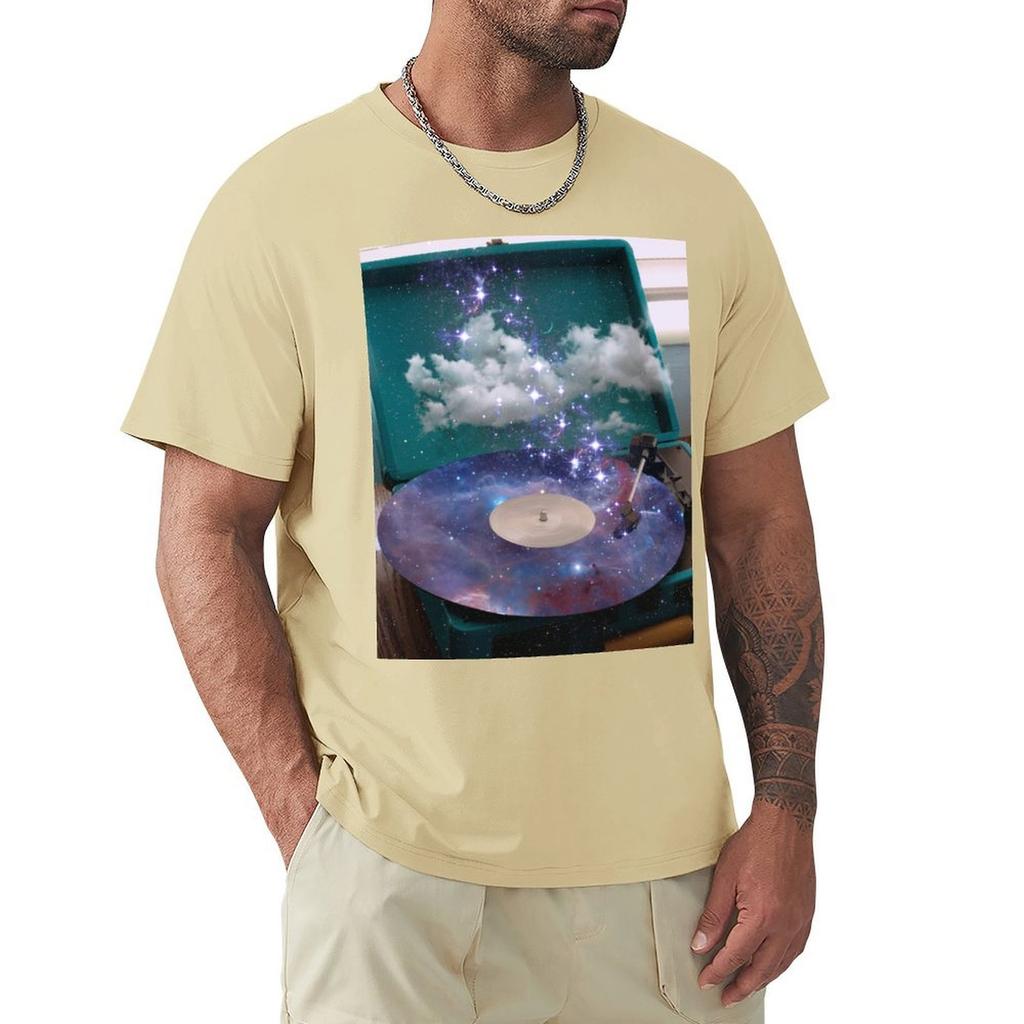 The Merging Of Music And The Galaxy T-Shirt Man T Shirt Shirts Graphic Tees Summer Tops Plain Heavy Weight T Shirts For Men