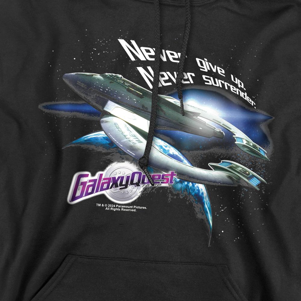 Galaxy Quest Mens Never Surrender Hoodie