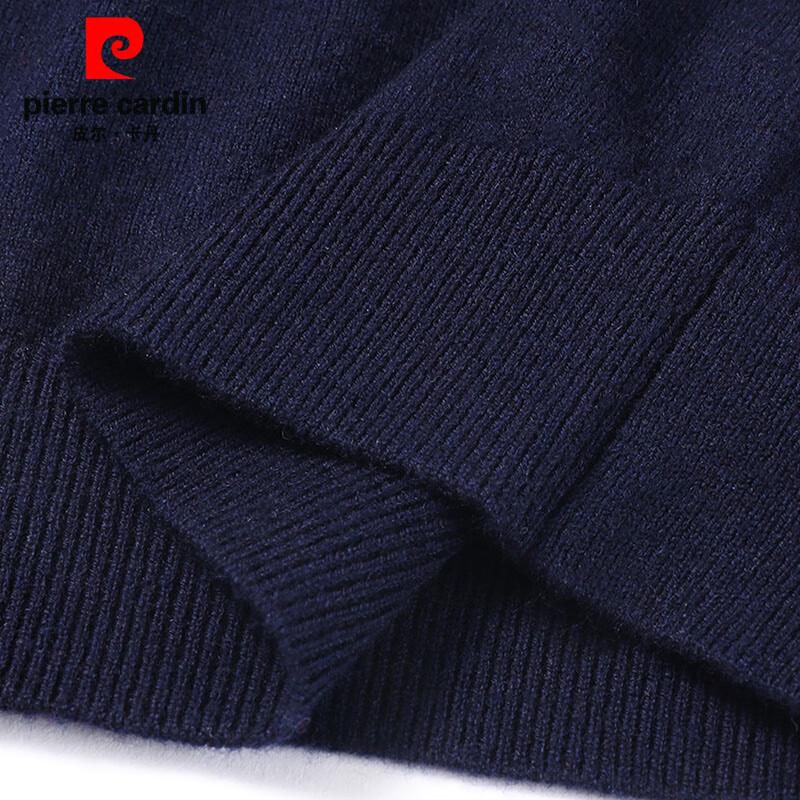 Pierre Cardin Men's 100% Pure Wool Mock Layer Crew Neck Sweater