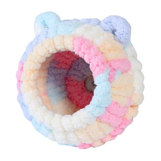 Winter Birds Nest Fluffy Parrot House Cute Flannel Cave Birdhouse with Ears Warm Parakeet Nest for Birdcage Budgerigars Cockatiel