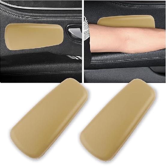 OFBAND 2PCS Elbow Pad Arm Rest For Car,Soft Leather Arm Rest Pillow With One-Piece Molding For Comfortable Support,Universal Car Accessories Car Knee