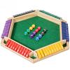 Shut the Box Dice Activity designed for 4/6 Players Wooden Plate Six Sided Math Tabletop Activity Indoor Enjoyable Flop Activity