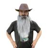 Fake Beard Role-playing Costume Old Man Mustache Beard with Elastic Rope Facial Hair Accessory for Halloween Cosplay Party Supplies