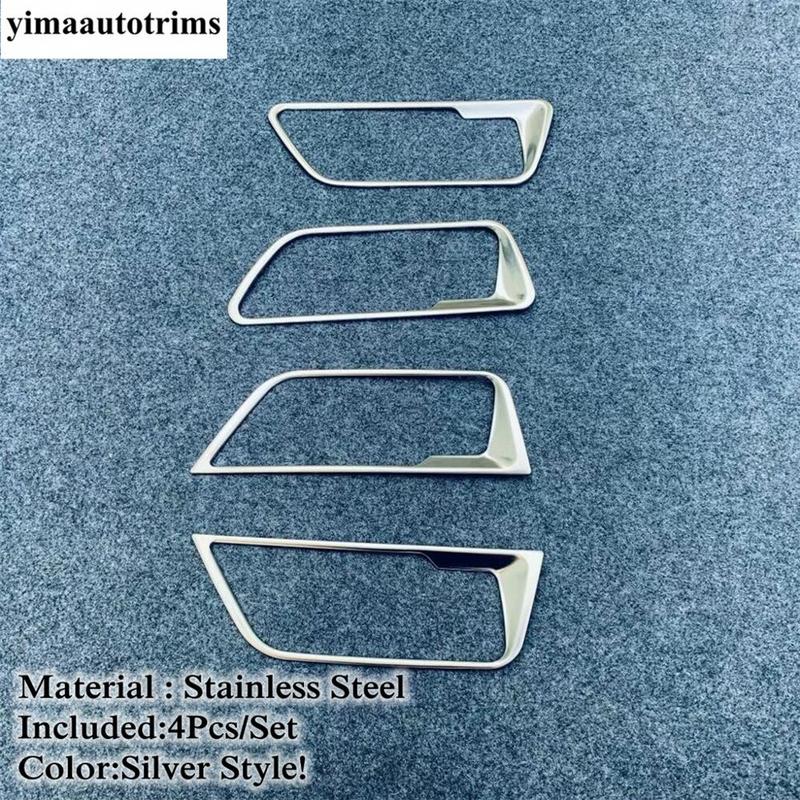 Car Inner Door Handle Bowl Frame Decoration Cover Trim Stainless Steel Accessories Interior Fit For Toyota Harrier -