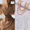 Punk Chunky Chain Choker Necklace for Women Girls Hip Hop Multilayer Collar Necklace Statement Fashion Jewelry Gifts