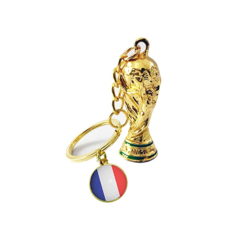 2022 Qatar World Cup Trophy Soccer National Flag Keychains Football Souvenirs Backpack Accessories