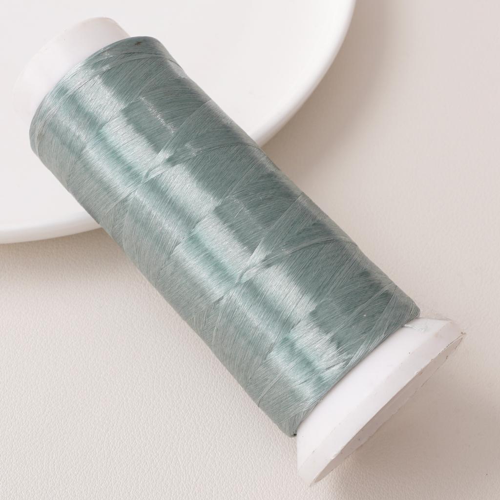 Fil polyester sans nœuds, 1 200 mètres, fil floral enveloppé de velours, pour la fabrication de bracelets, colliers et bijoux