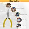 BOOSDEN Needle Nose Pliers, Fine Pointed Pliers, Accessory Pliers, Lightweight and Compact, Craft Tools for Precision Work and Jewelry Making, 10-Piec