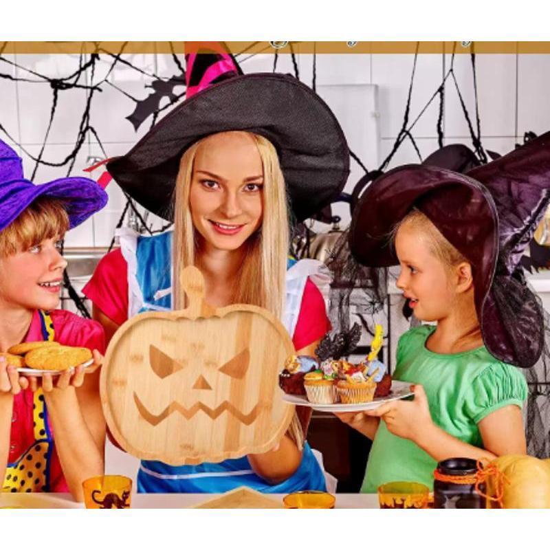 Creative New Halloween Pumpkin Tray Useful Suitable Family Festival Celebrate Snack Plate Funny Pumpkin Pattern Party Props Tray