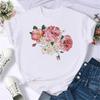 Maycaur Mode Musiknote Bedrucktes Damen T-Shirt Harajuku Kurzarm Lustiges T-Shirt Niedliches Cartoon Oberteil Tees Damenkleidung