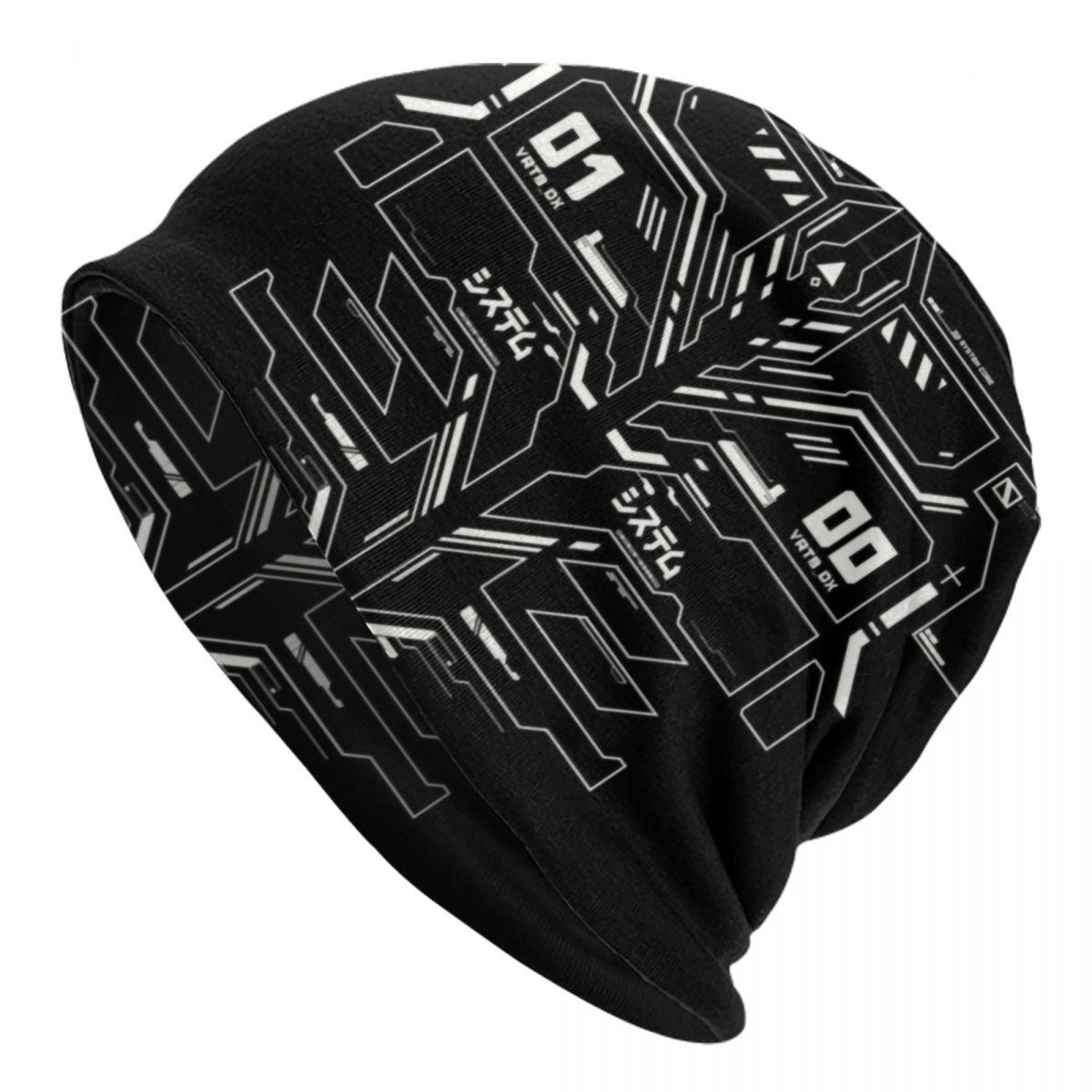 Japanese Tokyo Techwear Future Street Wear Style Beanie Cap Unisex Winter Warm Bonnet Knit Hats Hip Hop Skullies Beanies Caps Beanies Cap