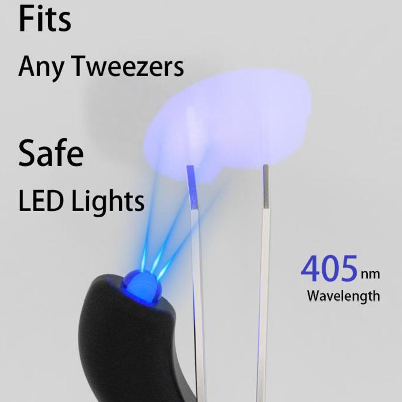 Lash Tweezer Lamp Silicone Cordless Mini Gel Quick Curing Light Portable Handheld Lash Extension Lamp With Press Switch For Nail
