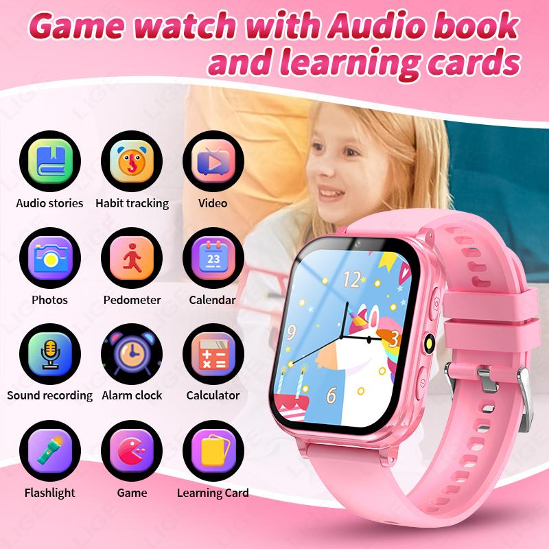 Children's Smart Watch Girl Boy Smart Watch Child Watch Age 3-12 Years Old Kid Intelnt Learning Game Camera Smartwatch