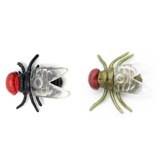 Odolné mouchy model Živé žertovné rekvizity Plastová halloweenská rekvizita Umělá moucha Zvíře