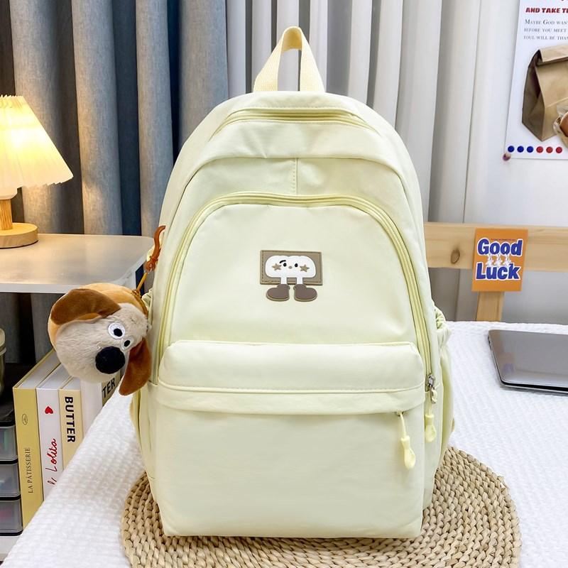 Korean version of schoolbag for female junior high school students, cute backpack, simple high school students, large-capacity travel backpack tide