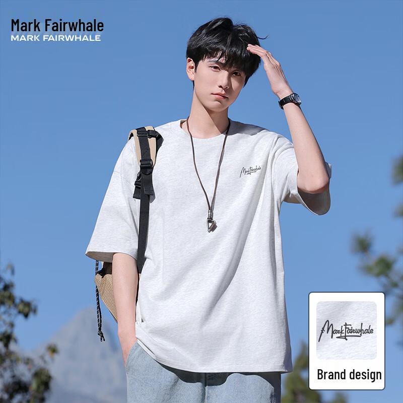 Mark Fairwhale Unisex Pure Cotton Loose Fit Short Sleeve T-Shirt L