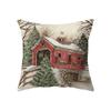 Merry Christmas Santa Print Pattern Cushion Cover Home Living Room Sofa Decorative Square Pillow Cover