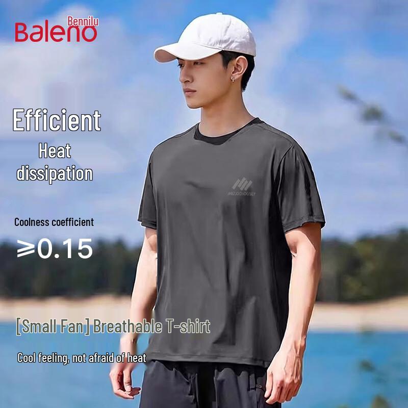 Baleno Men s Ice Silk Quick-Dry Loose Fit T-Shirt L