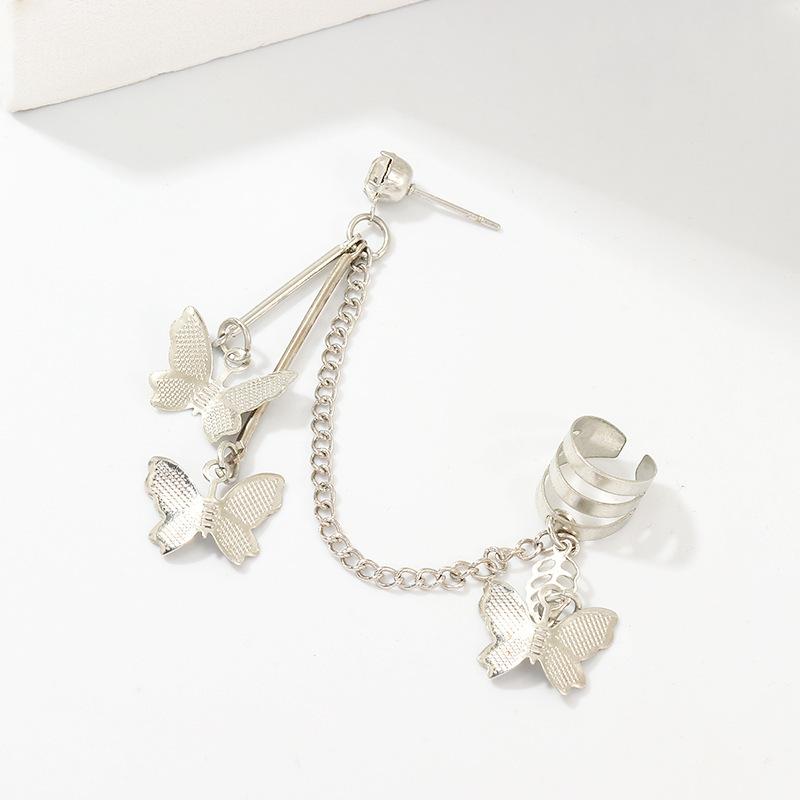 Punk Cool Ear Studs Earrings Butterfly Ear Cuff Fashion Female Ear Clips for Women Geometric Earrings Wedding Party Gift Jewelry