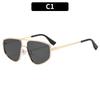 European and American fashion new double-beam metal retro sunglasses, personalized versatile street sunglasses, high-end trendy glasses
