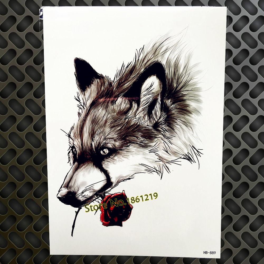 1PC Design Sexy Mask Temporary Tattoo Sticker Men Black Body Art Arm Waterproof