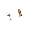 Flamingo And Lion Figurine Sculpture for Indoor Outdoor Desk Cabinet Bookshelf Office Home Yard
