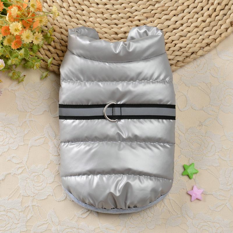 Thermal Quilted Pet Vest with Reflective Safety Strips Winter Clothing for Dogs Cats Small Breeds Teddy Bichon Clothes