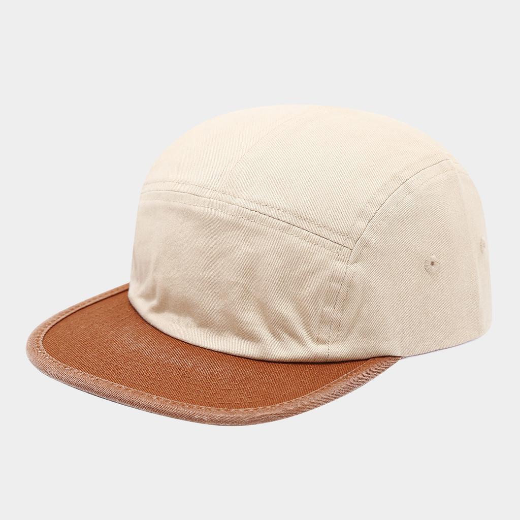 American Simple Retro Contrasting Color Washed Cotton Five-piece Flat Edge Baseball Cap Men's and Women's Casual Versatile Sunshade Cap