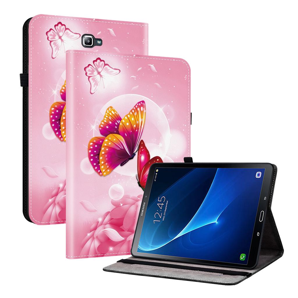 PU Leather Tablet Case for Samsung Galaxy Tab A 10.1 (2016)-11 Styles! Durable,with 2 Stand Slots,Pencil Holder & Card Slots,Flexible TPU Back Cover