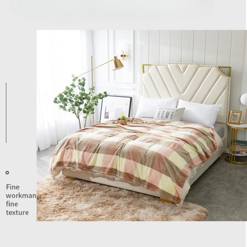 Solid Color Blanket Flannel Blanket Soft Bedsheet Air Conditioning Cover Blanket Double-sided Flannel All Season Coral Fleece Blanket