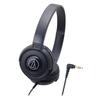Audio-Technica ATH-S100 BK Wired Street Monitoring DJ Portable On-Ear Headphones, Black