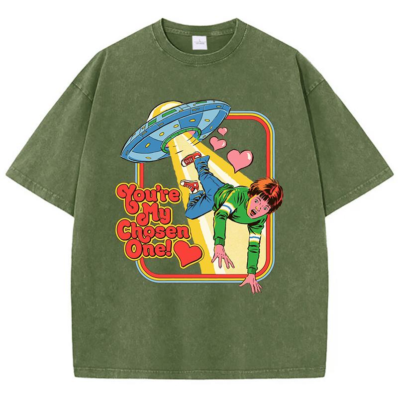 

You Are My Chosen One Печать Женские стираные футболки Дышащие модные футболки с круглым вырезом и коротким рукавом 3XL