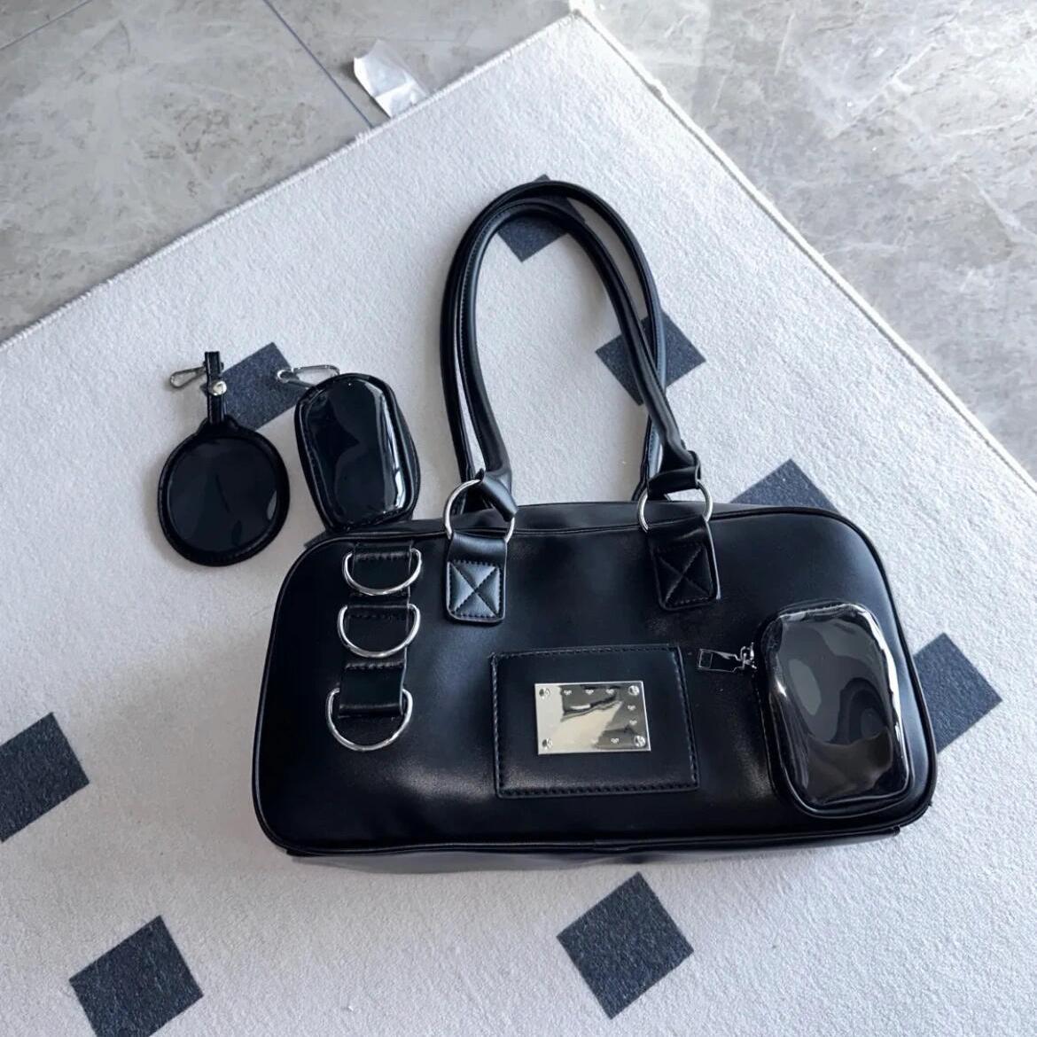 

Сумка Harajuku Black Ita, женская униформа, японская прозрачная сумка через плечо, женская сумка в стиле преппи, кавайная сумка через плечо