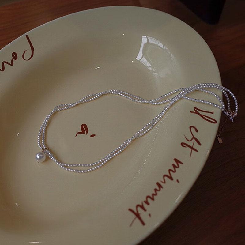 Pearl, Light Luxury, Necklace, Pearl Pendant Highlight Imitation Pearl Necklace Niche Light Luxury Premium Women's Neck Chain Collarbone