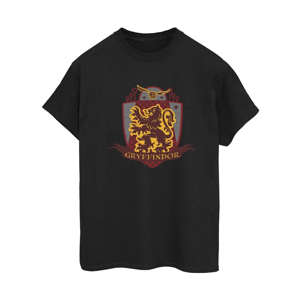 Harry Potter Womens/Ladies Gryffindor Chest Badge Cotton Boyfriend T-Shirt