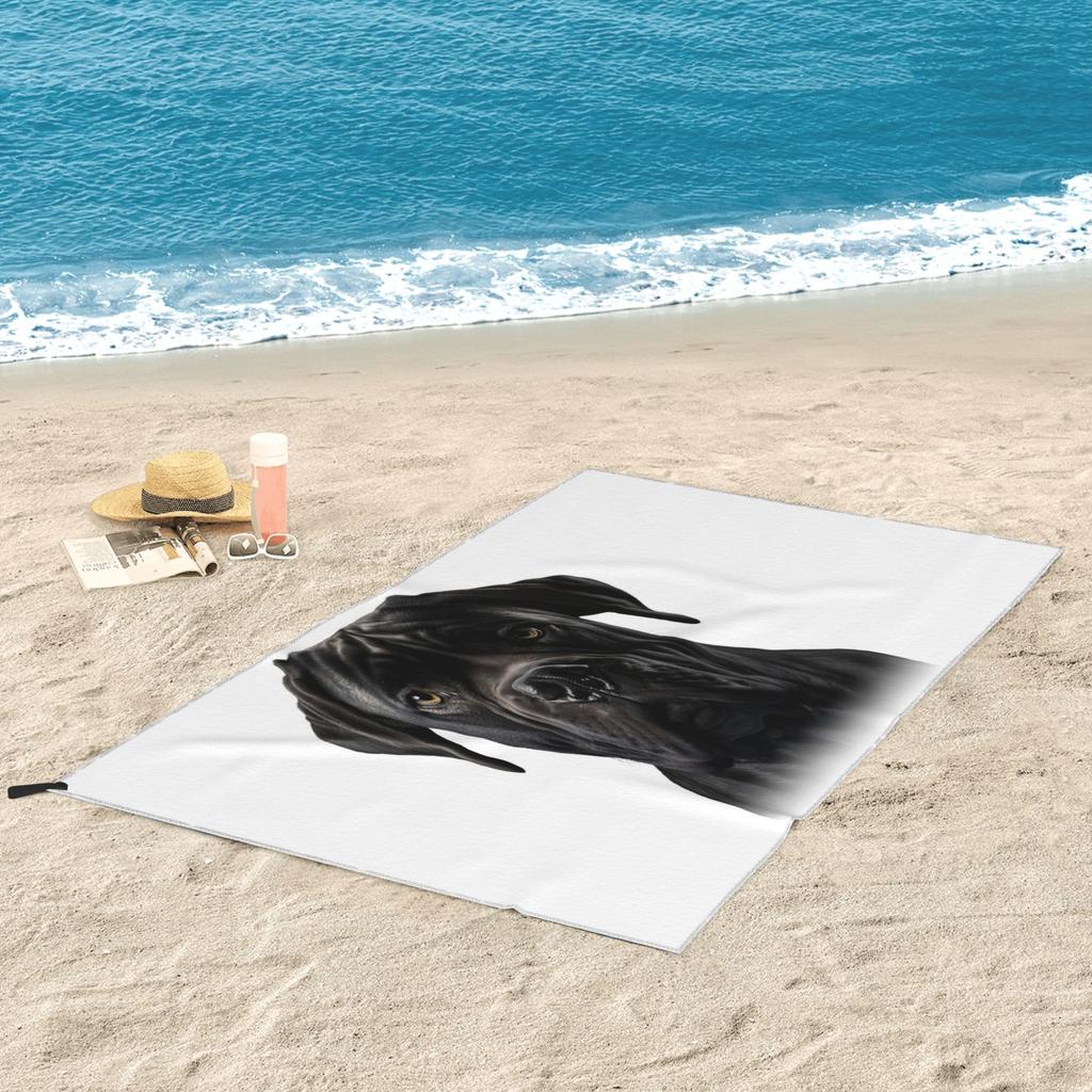 Black Cane Corso Italian Mastiff Beach Towel Soft Microfiber Quick Dry Absorbent Quick Towels For Bath