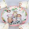 2025 Pink Jungle Animal Party Paper Tableware Set: Plates, Cups, Napkins, Tablecloth