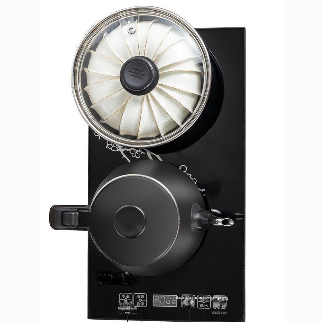 Automatic Electric Tea Set with Water Filling, Brewing, and Heating - Includes Table Tray and Water Pump (20x37 cm)