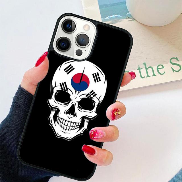 South Korea Flag Phone Case Cover For iPhone 17 Air 15 16 14 13 12 Pro Max 11 Pro Max Plus Coque Shell