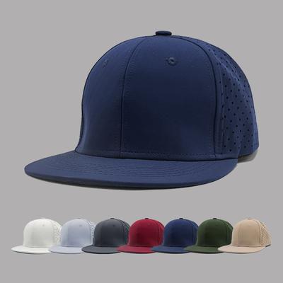 Fully Sealed Hat Summer Outdoor Sun Hat Elastic Solid Color Baseball Cap Mesh Breathable Flat Brim Hat