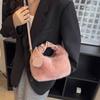 Brand Plush Handbag 2025: New Women's High-End Fashion Versatile Fur Shoulder Bag