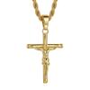 European and American Cross Necklace, Plated with 18k Gold, Does Not Fade, Personalized High-end Cross Pendant for Men