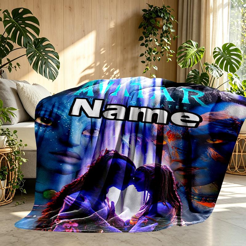 Custom Name Personalized Avatar Print Blanket, Home Decor, Bedroom, Sofa, Camping, Couch, Gifts for Birthday Christmas