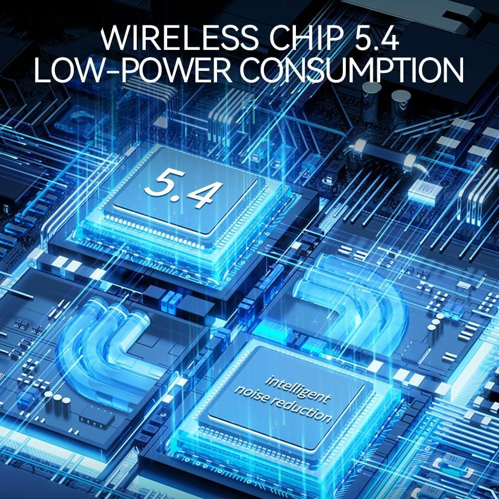 ANC Kabellose Ohrhörer E18 Pro Bluetooth5.4 Kopfhörer Touchscreen-Kopfhörer TWS MZYMI Bass-Stereo-Kopfhörer mit ANC/ENC-Kopfhörern mit Geräuschunterdrückung 