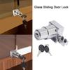 New Zinc Alloy Glass Door Lock Furniture Security Display Case Lock No Punching Hardware Slide Door Lock Glass Cabinet