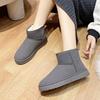 Fashion Thick Plush Platform Snow Boots Women Winter Keep Warm Fur Cotton Shoes Woman Faux Suede Slip-On Ankle Botas Size 35-42